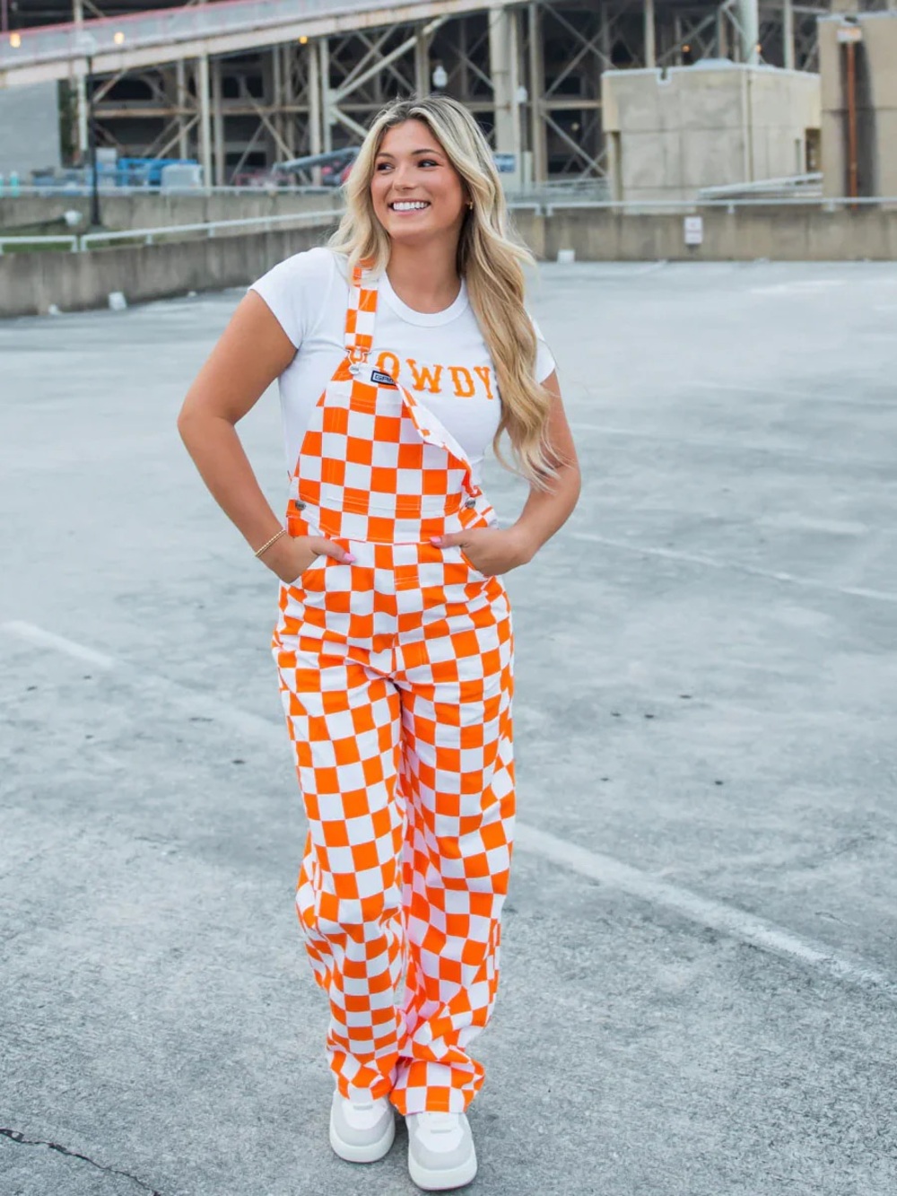 Tennessee Vols Orange & White Checkered Adult Game Bibs Size XS Unisex Overalls